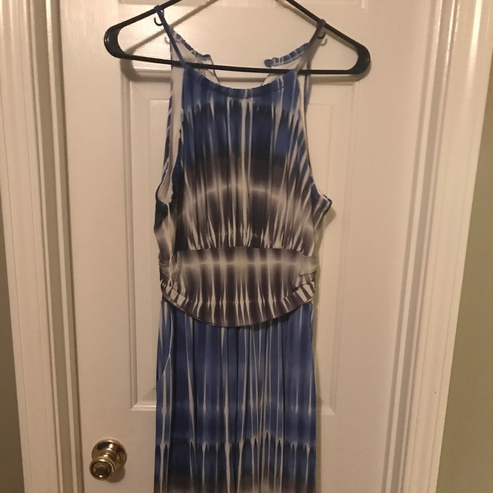 Blue and White dress